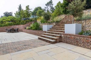 Brickwork with Gabion Baskets