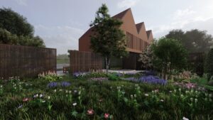 3D Illustration of Wildflower Meadow