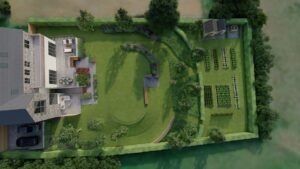 3D Illustration Of Garden Design