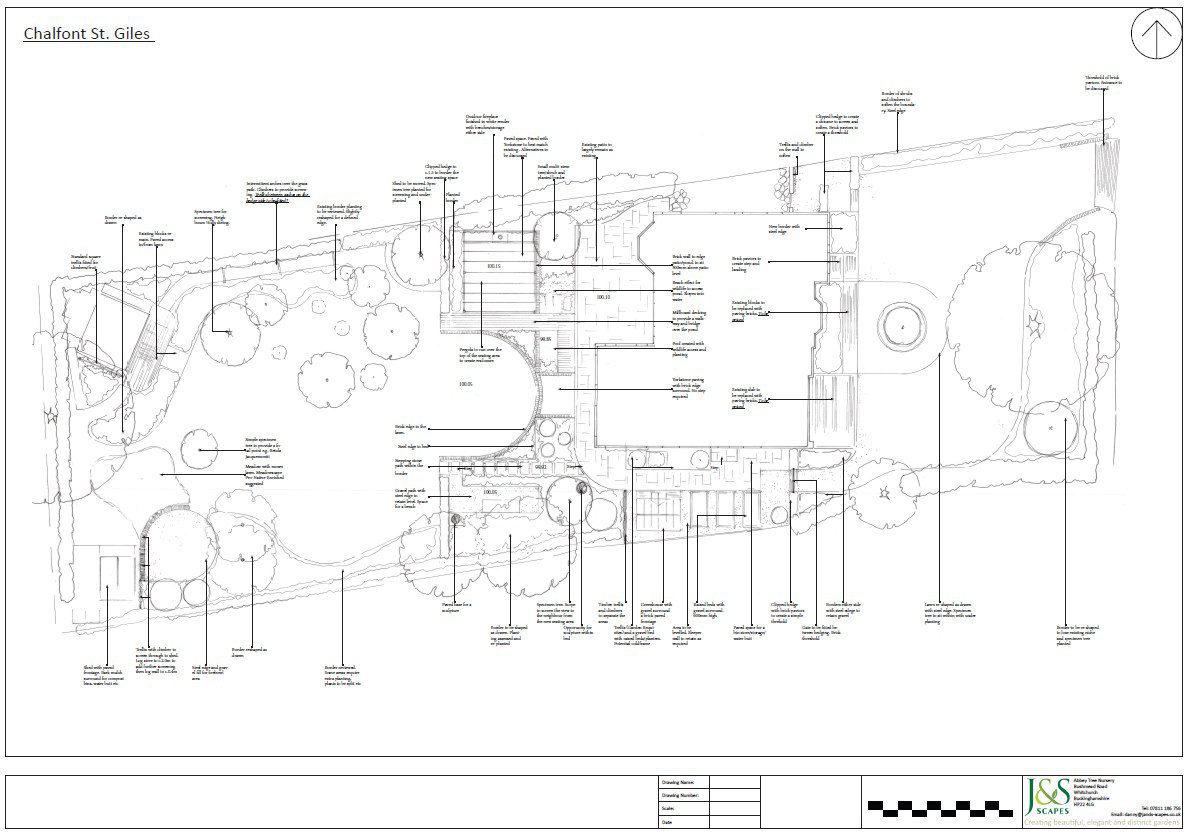 J&S Scapes - Bucks Garden Design - Chalfont St. Giles - Plans